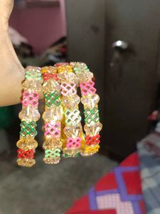 Colorful Beaded Bangle Set