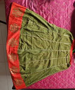 Olive Ankle length Ghaghra