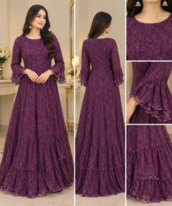 Purple floor length Maxi Dress