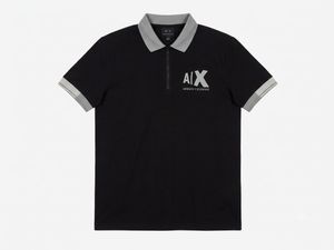 Armani Exchange Black Polo Shirt