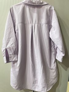 Lilac Oversized Button-Up Shirt