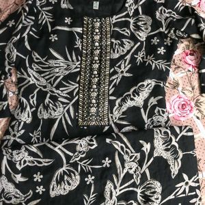 Elegant Black Kurta Set with Dupatta
