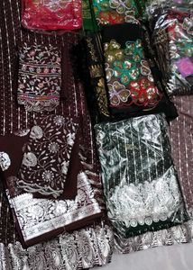 😍 Geogette Saree With PATYWEAR Blouse