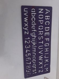 Plastic Stencil Of Alpabet And Numbers( Large,medium, Small)Large 800 Coins, Medium 600 Coins, Small 400 Coins