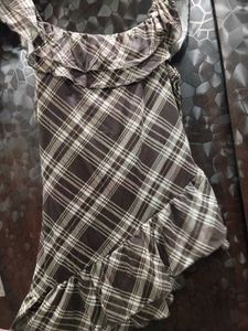 Chic Plaid Off-Shoulder Top