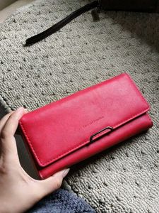 Chic Red Clutch Wallet