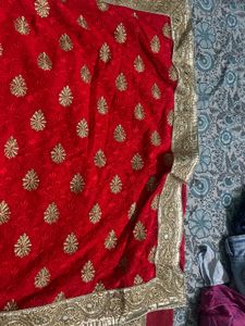 heavy embroidered party wear saree