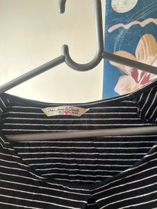 Black&amp;White Striped Casual Dress