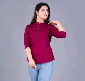 Stylish Magenta Kurti Top