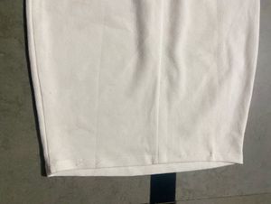 Chic White Ruched Bodycon Dress
