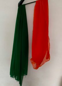 Vibrant Pink Dupatta with Embellished Border