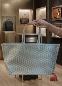 Light Blue Monogram Tote Bag