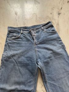Medium  Wash Wide Leg Jeans
