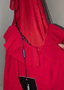 Red Flare Jumpsuit Dress