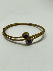 Elegant CZ and Sapphire Bangle