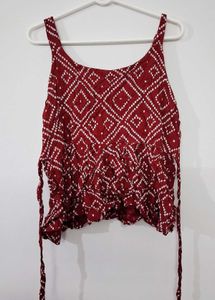 Boho Print Crop Top