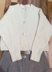 Cream Knit Cardigan &amp; Tank Top Set