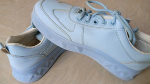 Light Blue 'Best Class' Sneakers Shoes