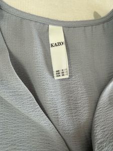 Stylish Blue Button-Up Blouse