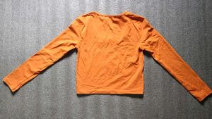 Orange Long Sleeve Crop Top