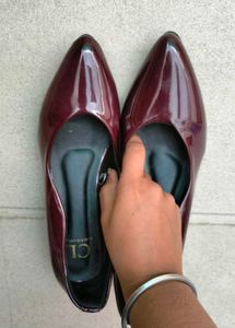 CHERRY RED MARYJANE FLAT HEEL
