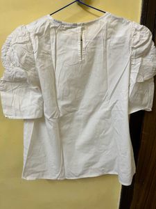Chic White Puff Sleeve Top