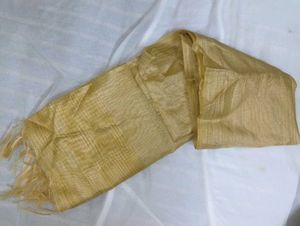 Golden Dupatta with Tassels