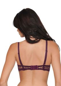Dior Dupe Purple Lace Bralette with Gold Accent