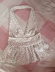 Cute Polka Dot Halter Top