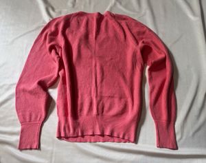 Pink Square Neck Sweater