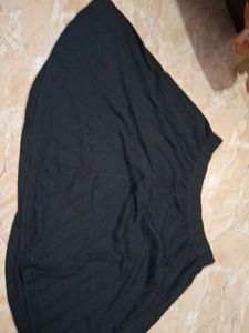 Black Ribbed Maxi Skirt