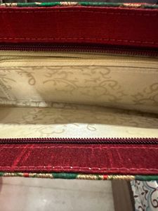 Designer Brocade Clutch – Emerald Green
