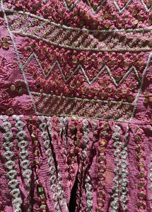 Embroidered Pink one-piece