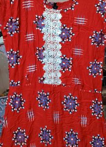 Red Floral Print Dress