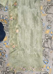 Unstitched Embroidered Kurta Set