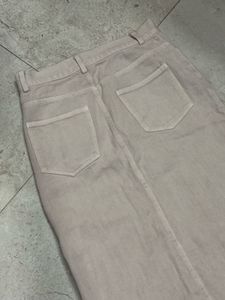 Beige Split Skirt