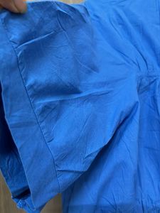 new Vibrant Blue Button-Up Peplum Top