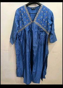 Beautiful Blue Embroidered Kurta