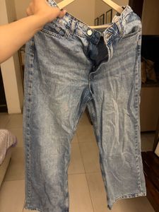 H&M Light Wash Straight Leg Denim Jeans