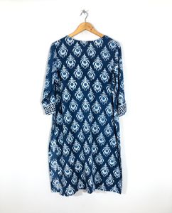 Blue&amp;White Printed Kurtas(Women’s)
