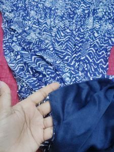 Blue &amp; White Abstract Print Dress