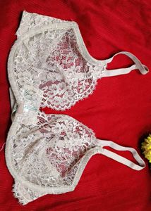 Lace Trim Bra and Panty Set