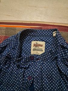 Men's Blue Printed Shirt