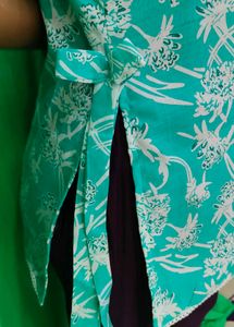 Chic Sleeveless Teal Floral Tunic Top