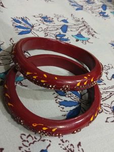 Red &amp; Gold Bangle Set