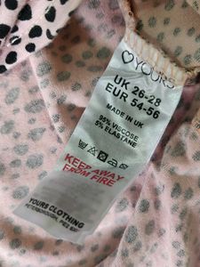 Pink Dalmatian Print Tunic Top