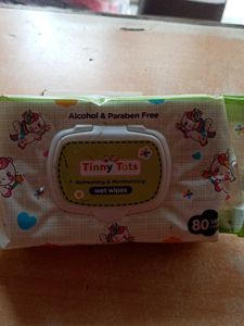 Tinny Tots Wet Wipes - 80 Count