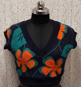 Floral Knit Vest Top