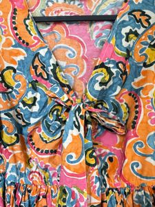Vibrant Paisley Print Mini Dress