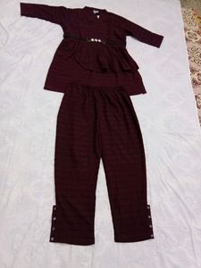 Burgundy Two-Piece Set